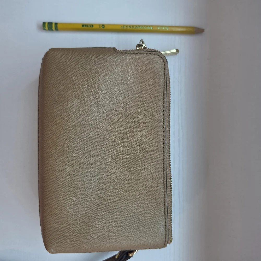 Michael Kors Tan Saffiano Leather Wristlet